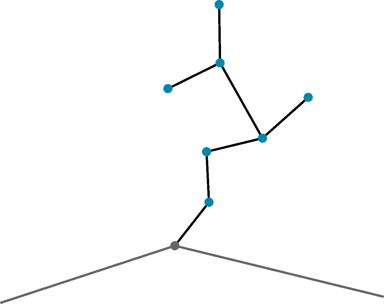 Animated dead-end removal on a simple graph